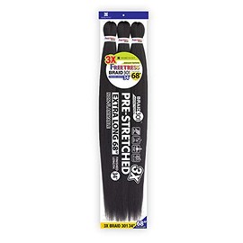Freetress Braids Natural Texture Braids 3X Pre-Stretched Braid 301 34 inches (1-pack, T30)
