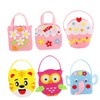 Kisangel 6 Set DIY Nonwovens Handbag Craft Kit for Preschool
