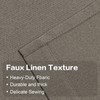 Taupe Absolutely Blackout Textured Linen Look Curtain Draperies for Bedroom