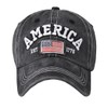 Gorra de béisbol ajustable, informal, con bandera de Estados Unidos,