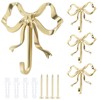 Abizarch Gold Wall Hook, 4 Pcs Coat Hook Bow Knot