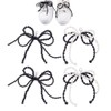 AHANDMAKER Pack of 4 Beads Knot Shoe Jewellery Charms with