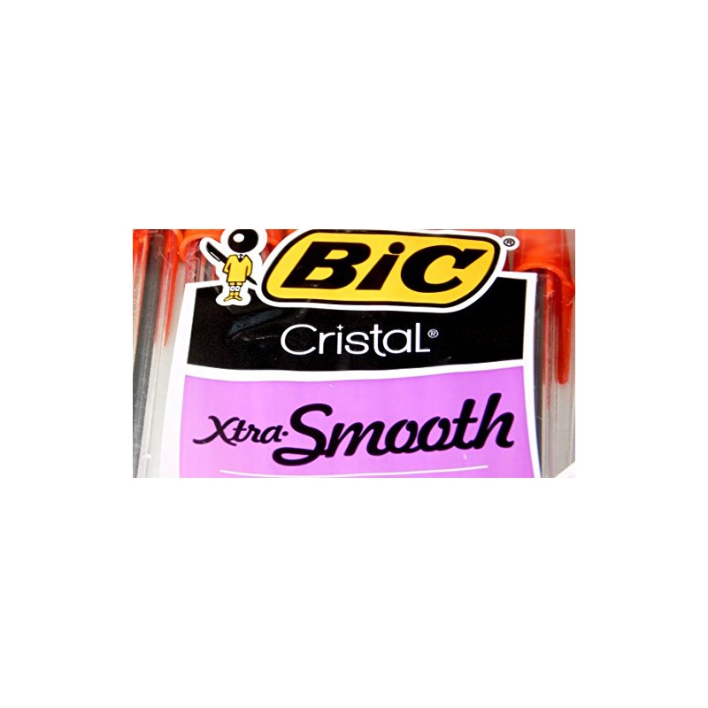 Bic Cristal Xtra Smooth Easy Glide Red Ink Ball Stick
