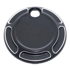 Unbranded BLK Aluminum Cut Fuel Gas Tank Door Cover For Harley Electra Glide Ultra Classic