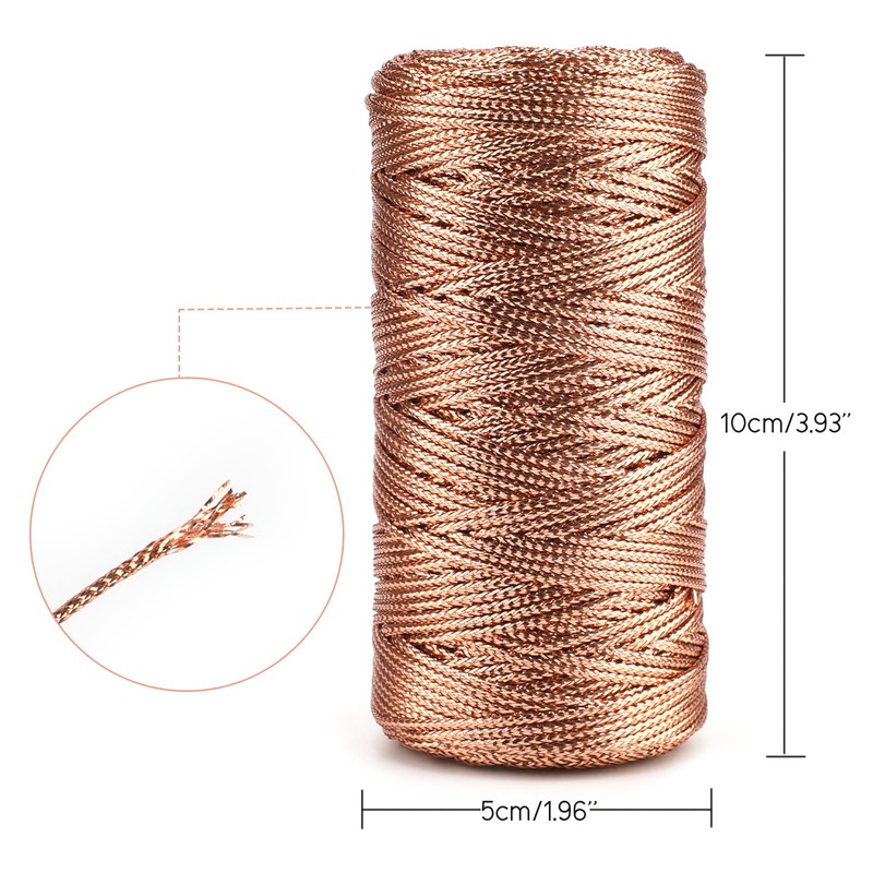 G2PLUS 100M Rosegold Thread String Twine, 1.5mm Polyester String Cord,