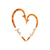Fish Hook Heart for Couples/Orange Camo