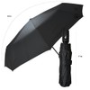 Ram® Folding Travel Umbrella, Automatic Open & Close Ergonomic Handle,