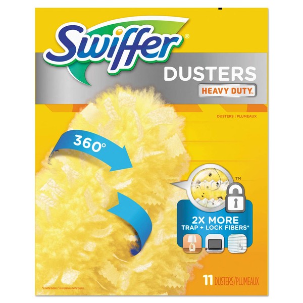 Swiffer 99035 Heavy Duty Dusters Refill, Dust Lock Fiber, 2-Inch X 6-Inch , Yellow, 33/Carton