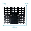 INTIRILIFE Practical Laundry Folding Board Clothes Folding Aid in Black