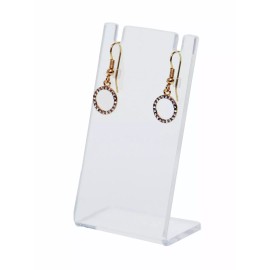 Marketing Holders  Earring and Necklace Display Stand Slant Back Clear Acrylic Showcase