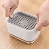 2in1 Soap Dispenser Pump Sponge Holder Countertop Dishwashing Liquid Container: