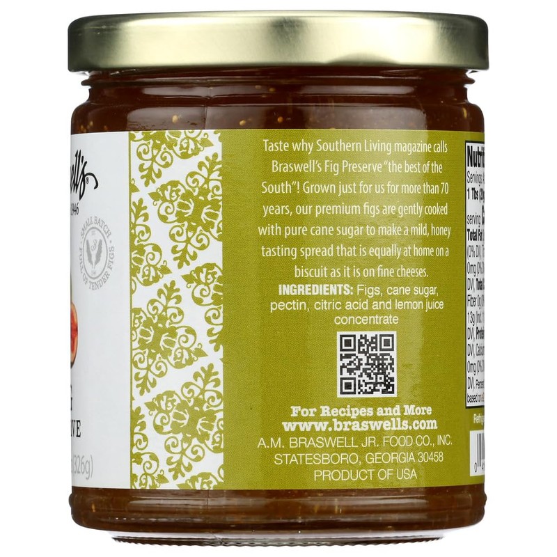 Braswell Preserves Fig 11.5 OZ (Pack of 2)