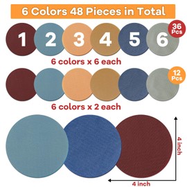 48Pcs 4" Carpet Spots for Classroom with Numbers Sit Spots for Carpet Sitting Spots Circle Dots Carpet Markers Floor Dots for Classroom Rug Preschool Elementary Kindergarten Supplies for Teachers Kids