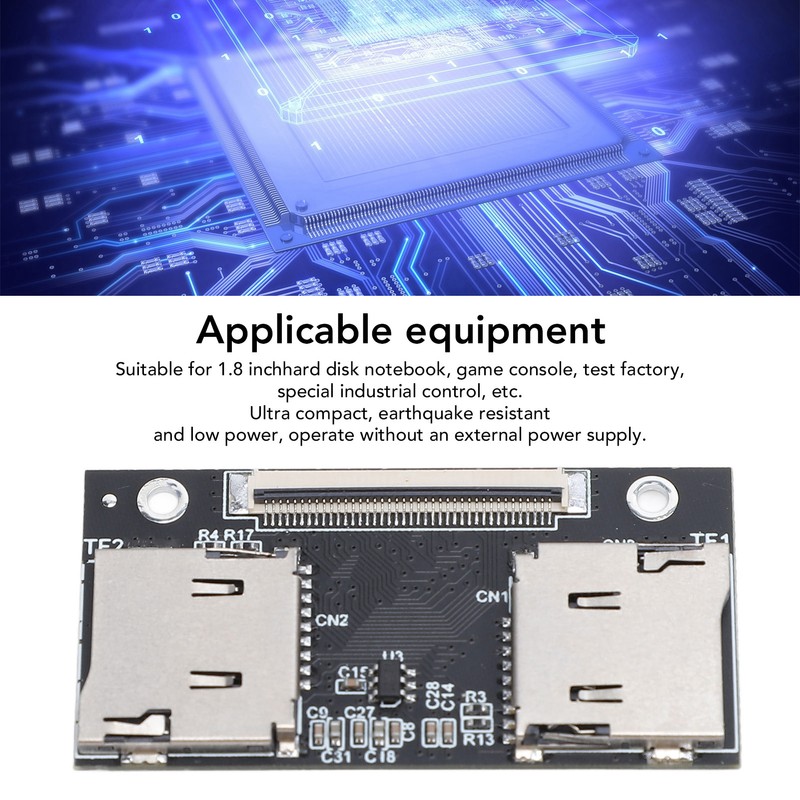 PCB Dual Micro Storage Card to CE ZIF SSD Adapter