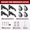 SPACECARE Retractable Workbench Casters Kit, Heavy Duty Workbenches Wheeels with