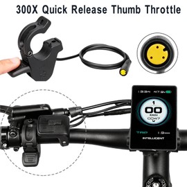 Varstrom 300X Quick Release Thumb Throttle Female 3 Pin Waterproof Connector Thumb Throttle for BAFANG BBS BBS01 BBS02 BBS-HD Mid Drive Motor System Rear Front Hub Motor Electric Bike Conversion Kit