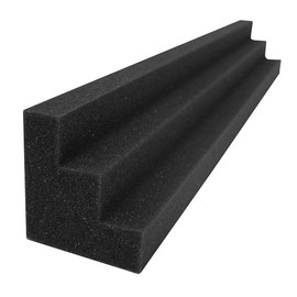 Column Acoustic Wedge Studio Soundproofing Foam Corner Block Finish Corner Wall in Studios or Home Theater (2 Pack) - Color: Charcoal