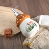 Bicuzat Ceramic Mushroom Shaped Soap Dispenser with Plastic Pump, Liquid