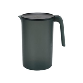 Plastic Jug with Lid, Water Jug Plastic Jug 2.5 L, Plastic Jug Water Jug, Plastic Jug, Ice Tea Jug, Water Jug with Handle for Tea, Juices, Milk, Cold or Hot Drinks (Black)