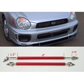 Unbrand Red 4" Adjustable Rod  Support for Subaru Mazda Bumper Lip Diffuser Spoiler