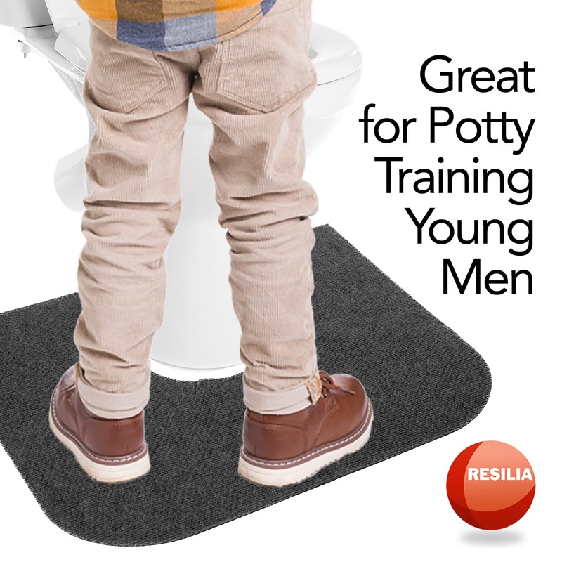 RESILIA Universal Rounded Commode Potty Training Mats - Super-Absorbent Toilet