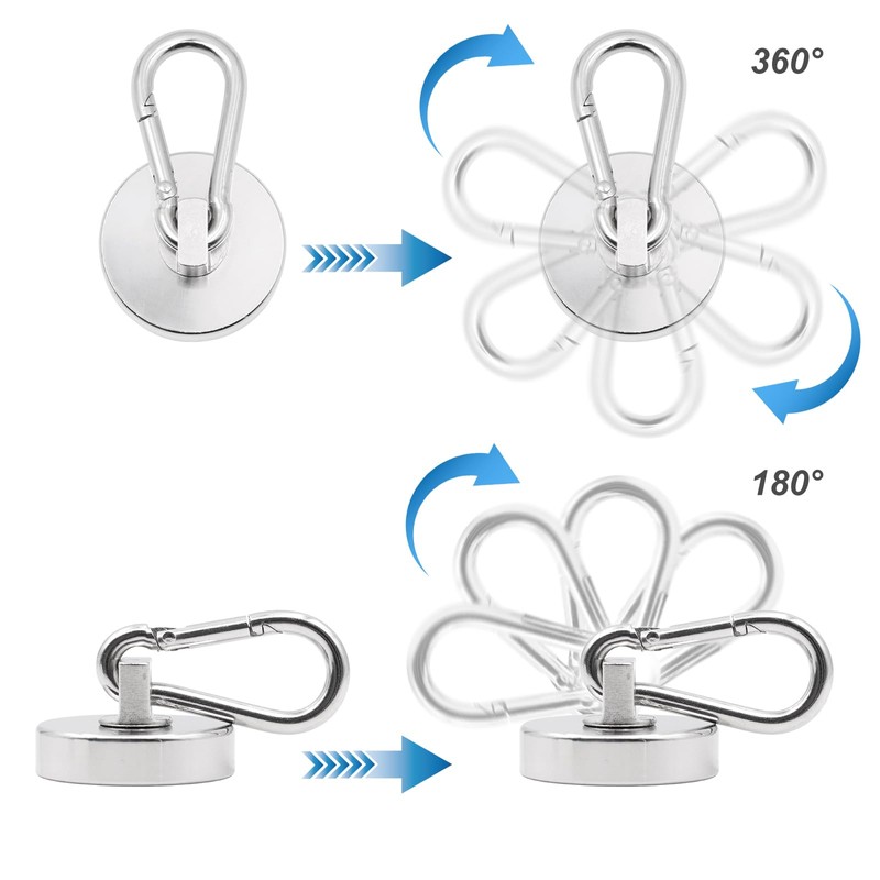 Scettar Pack of 2 Magnetic Hooks Extra Strong 32 mm