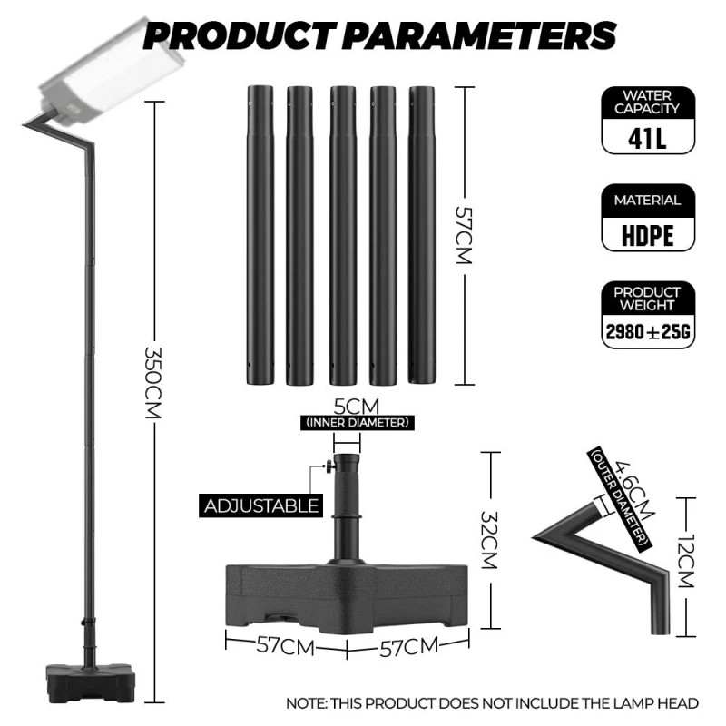 PFCTART 9.35 Ft Street Light Pole with Tank Base for