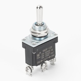 IP67 Waterproof Toggle Switch AC/DC Momentary (ON) OFF-(ON) Does Not Snap In, 15A 250VAC, 30A 12VDC