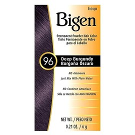 Bigen Permanent Powder Hair Color 96 Deep Burgundy 1 ea 0.21 oz (Pack of 3)