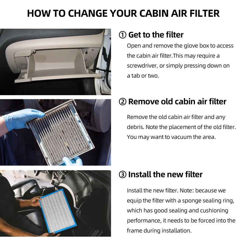 Filtro de aire de cabina compatible con filtros de cabina