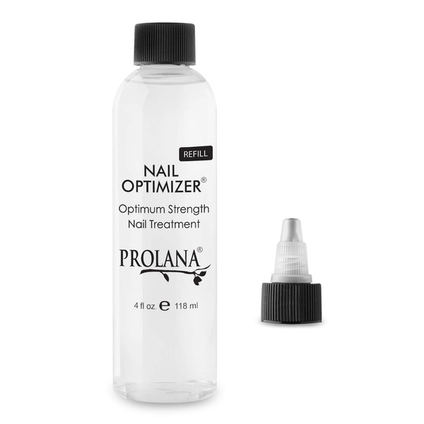 Prolana Nail Optimizer One-Step Multi Use Nail Fortifier, Nail Hardener, Nail Strengthener - Optimum Strength Nail Treatment (Refill Size) 4 oz/ 120 ml