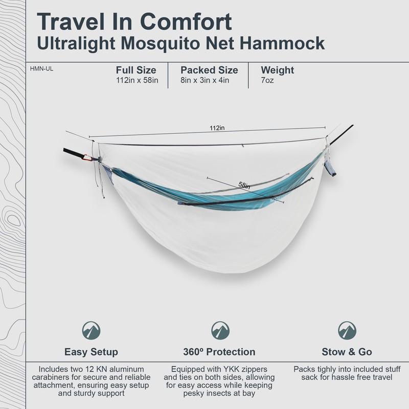 Cocoon Ultralight Mosquito Net for Hammocks Olive