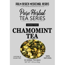 Chamomint Tea - Herbal Blends Tea Series by Palm Beach Medicinal Herbs (30 Tea Bags)