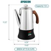 APOXCON Electric Coffee Percolator Stainless Steel Coffee Maker with Two