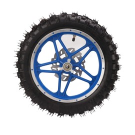 Mini Bike Front Wheel Assembly Dirt Bike Front Wheel 2.5‑10 with Disc Sprocket Bearing Rim Tire Assembly for Motorcycle