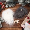 12 Pcs Gnome Faux Fur Beards, Christmas White Beard Dwarf