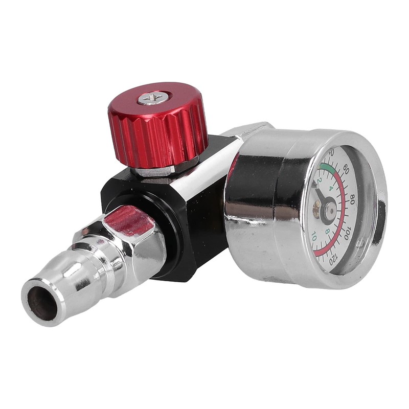 Cryfokt Paint Gun Air Adjusting Regulator, G1/4 Thread, Stainless Steel,