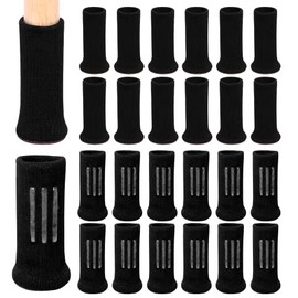 RCHYFEED Pack of 24 Furniture Leg Socks Non-Slip Elastic Chair Leg Protectors with Felt, Chair Legs Socks, Chair Leg Caps with Felt Gliders for Chairs, Protective Caps for Chair Legs for Mute and