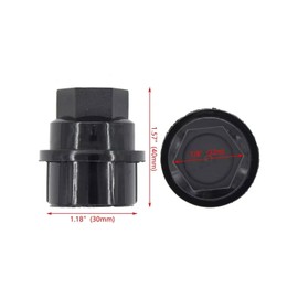 Hunting Horse 20 Pcs Wheel Lug Nut Covers Fits Chevy Silverado Tahoe GMC 1500 Sierra, Black