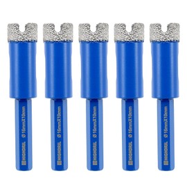 Dry Diamond Tile Drill Bit with Hex Shank,HIGHDRIL Diameter 5pcs 5/8"(16mm) for Porcelain Ceramic Granite Marble Hard Materials Electric Drill Diamond Core Bit