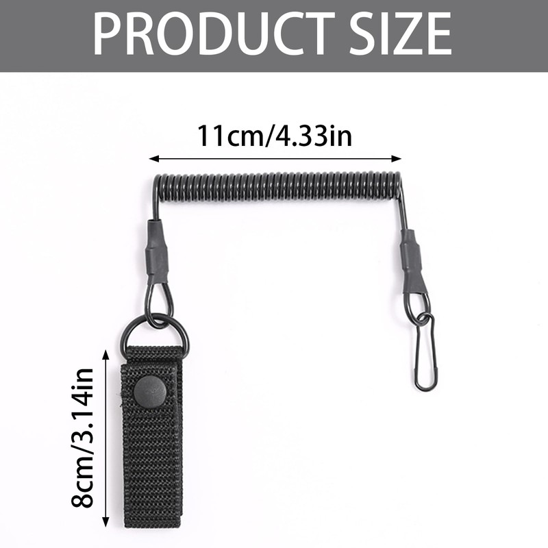 2Pcs Quick Rebound Secure Spring Lanyard Anti-Lost Spiral Spring Coil