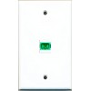 RiteAV - 1 Port Fiber SC APC Simplex Wall Plate