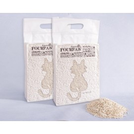 FOURPAW Original Tofu Cat Litter, Bean Fragrance, Odor Control and Unscented Ultra Absorbent Tofu Cat Litter Dust-Free, Quick Clumping, Water Flushable Tofu Cat Litter, 5.5 Lbs X 4 Bags