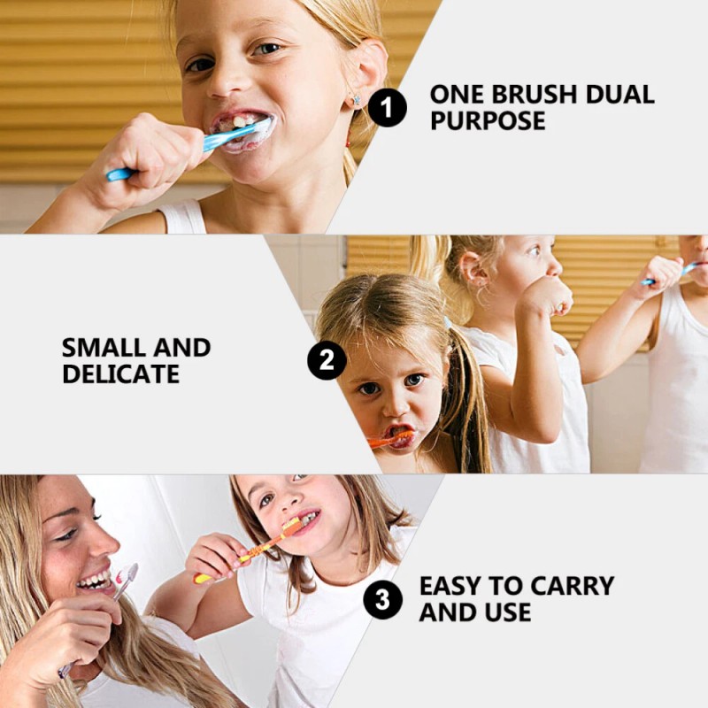  2 Pcs Baby Toothbrush Toddler Teethbrush Kids Toothbrushes Children