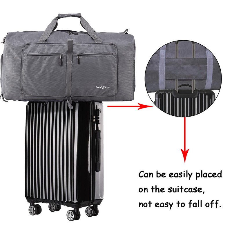 Woogwin Travel Duffel Bag Large Foldable Waterproof Overnight Bag for