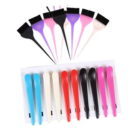 FOMIYES Hair Dyeing Brush Bowl Hair Dye Applicator Brush for Coloring Styling Tools Salon Accessories Random Color
