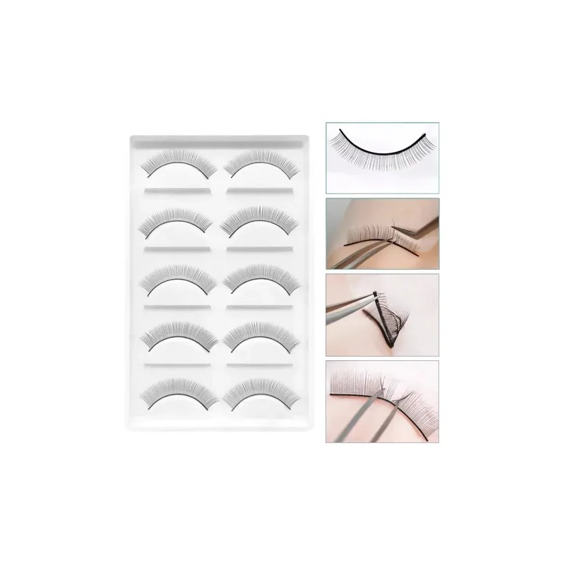 Pestañas De Práctica Extensiones Maquillaje Lashista 3pz