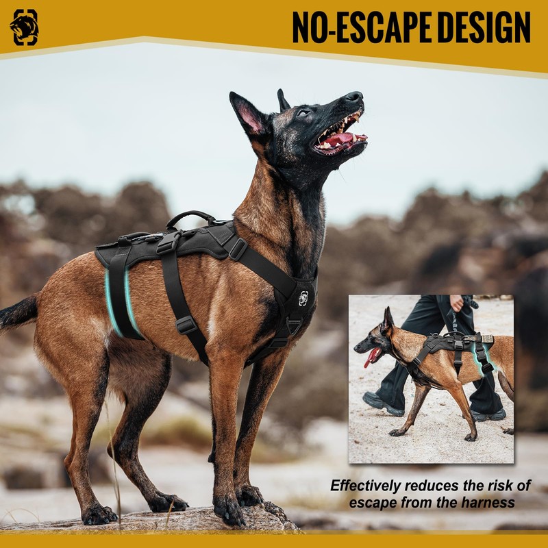 OneTigris Escape Proof Dog Harness, No Pull Dog Harness with