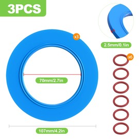CeroDimo 3 Pack Toilet Flush Valve Seal Kit, Fits 7301111-0070A Replacement for American Standard & Eljer Champion 4 Toilets, Compatible with Flush Valve Seal, with O Rings, Easy Installation