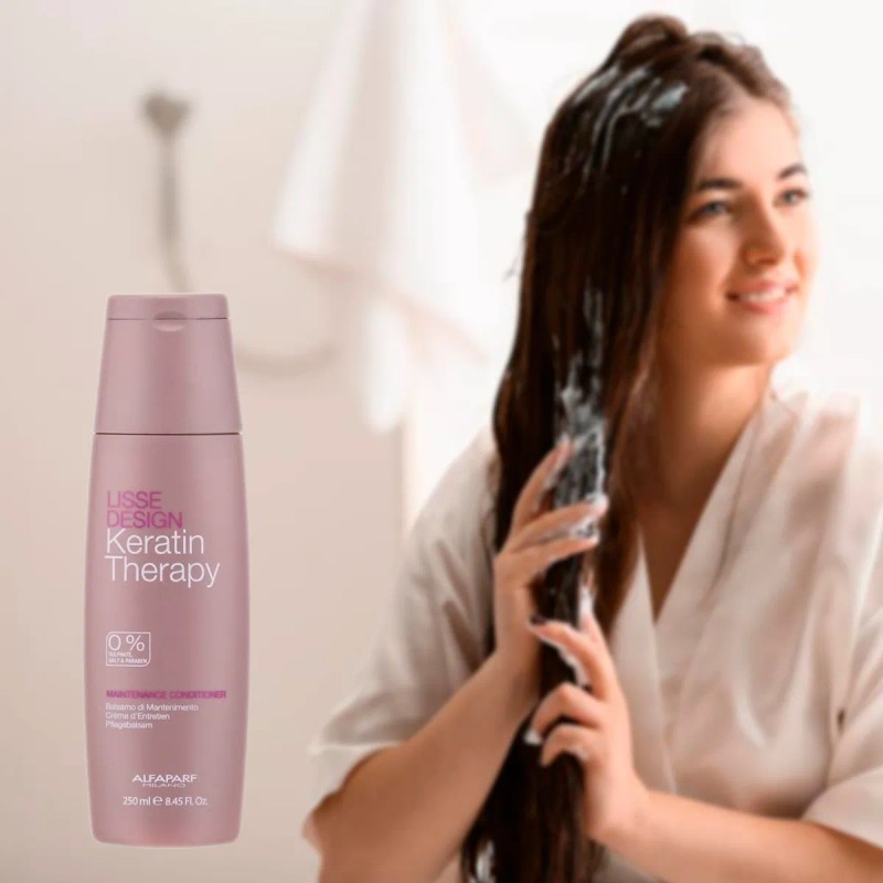 Alfaparf 2 Shampoo + 1 Acondicio. Lisse Design Keratin Mante